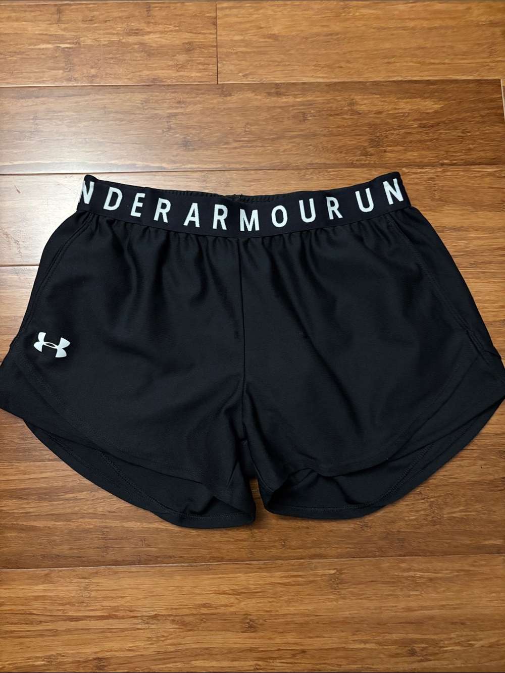 Under Armour Black Women's Performance Running Shorts with Branded Waist